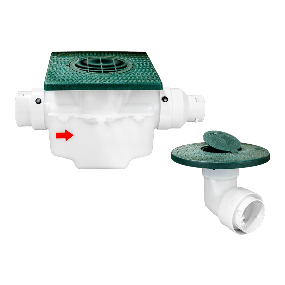 Square Turf Plate 12 x 12<br>Single Line Catch Basin<br>Pop Up Emitter Kit