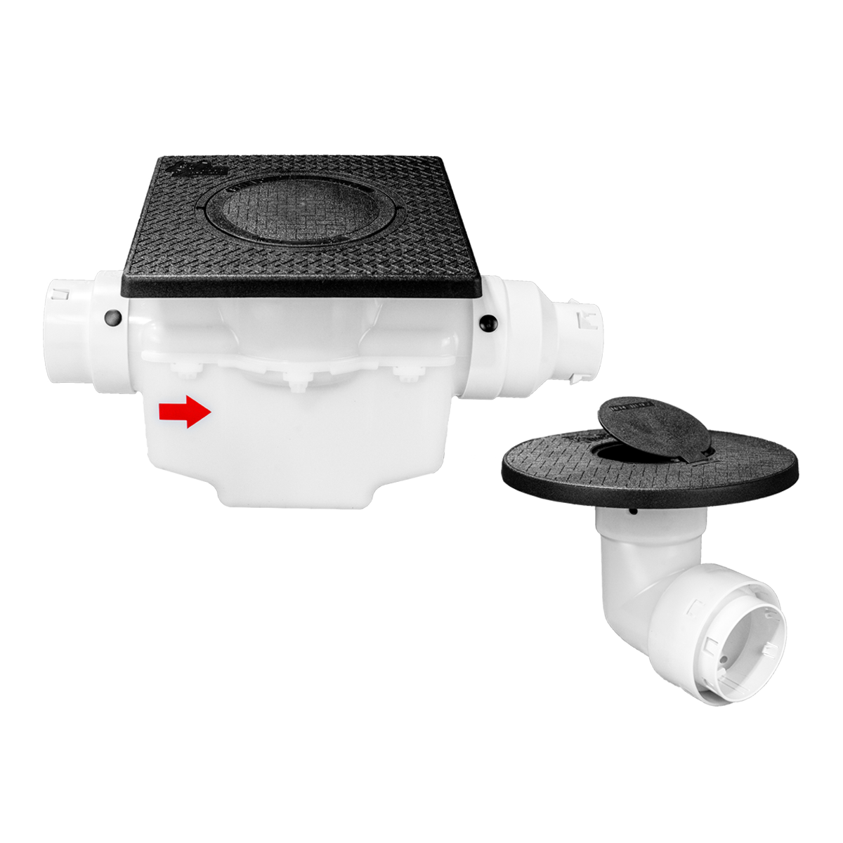 Square Turf Plate 12 x 12<br>Single Line Catch Basin<br>Pop Up Emitter Kit