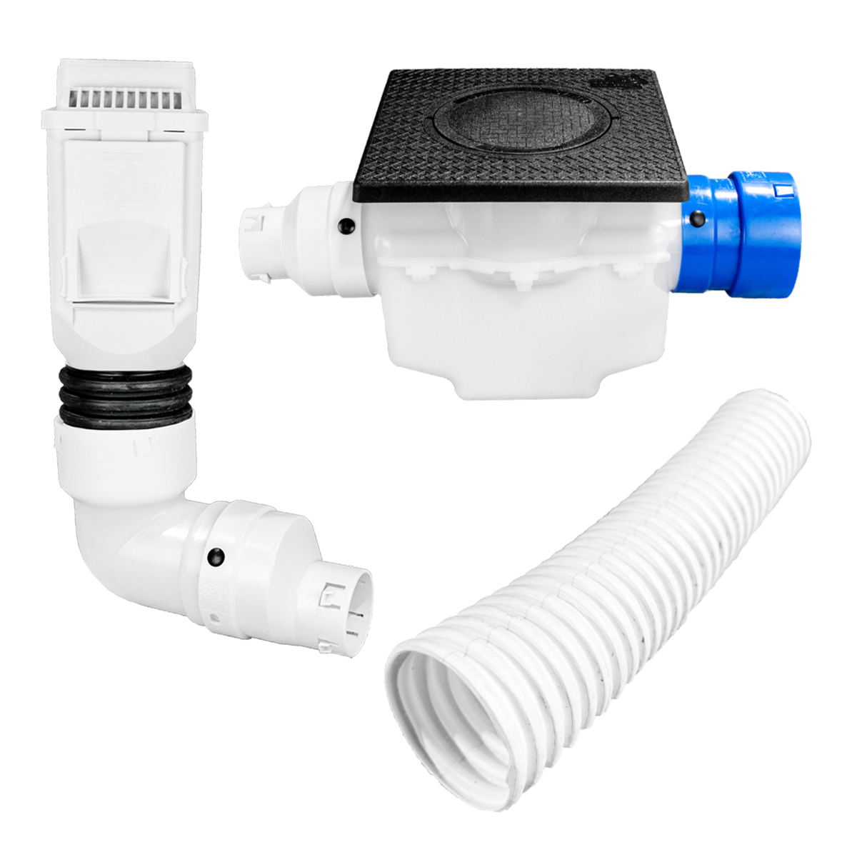 Ultimate Downspout Transition Kit<br>White Leaf Filter
