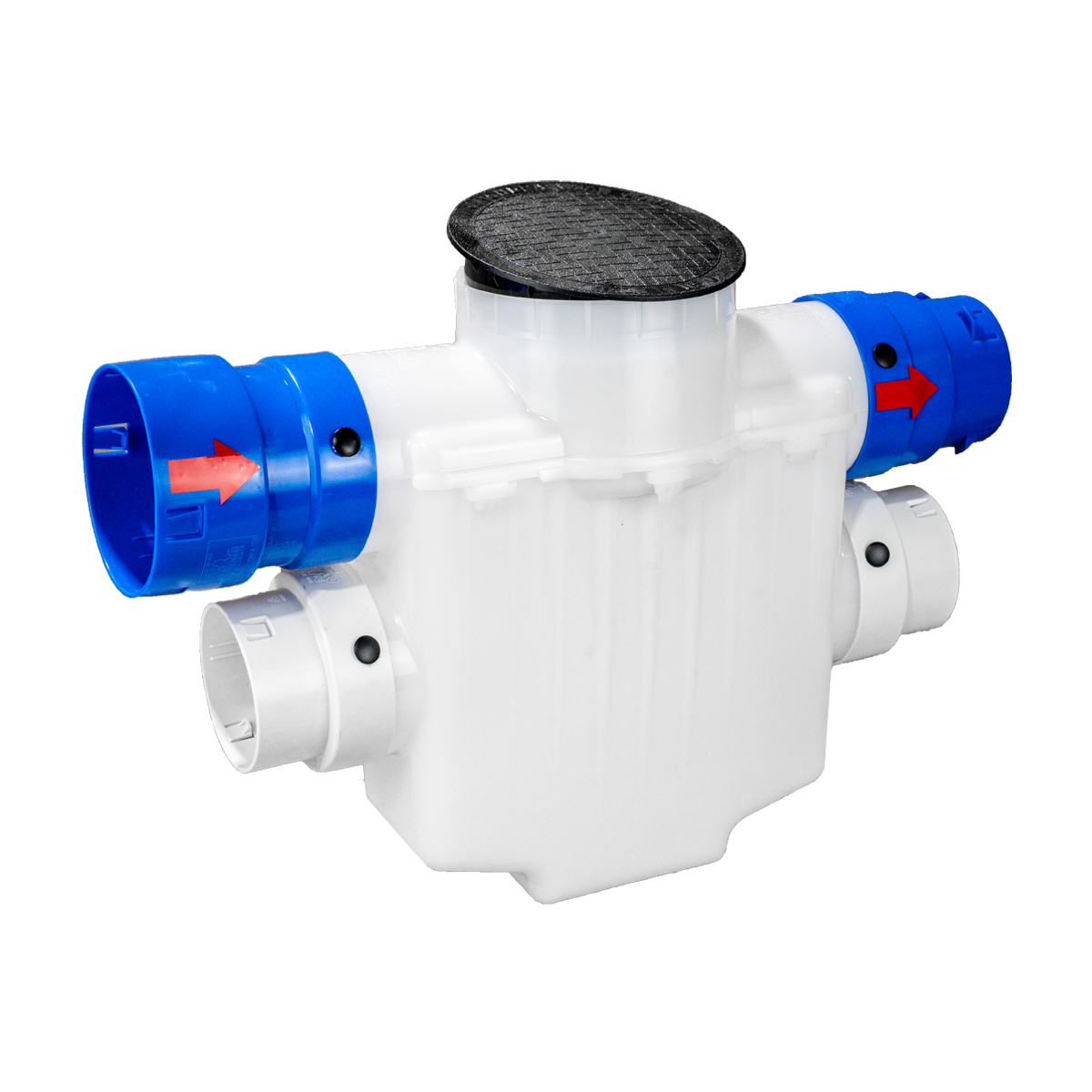 6 Inch<br>4-Way Connect Catch Basin<br>Super Sump