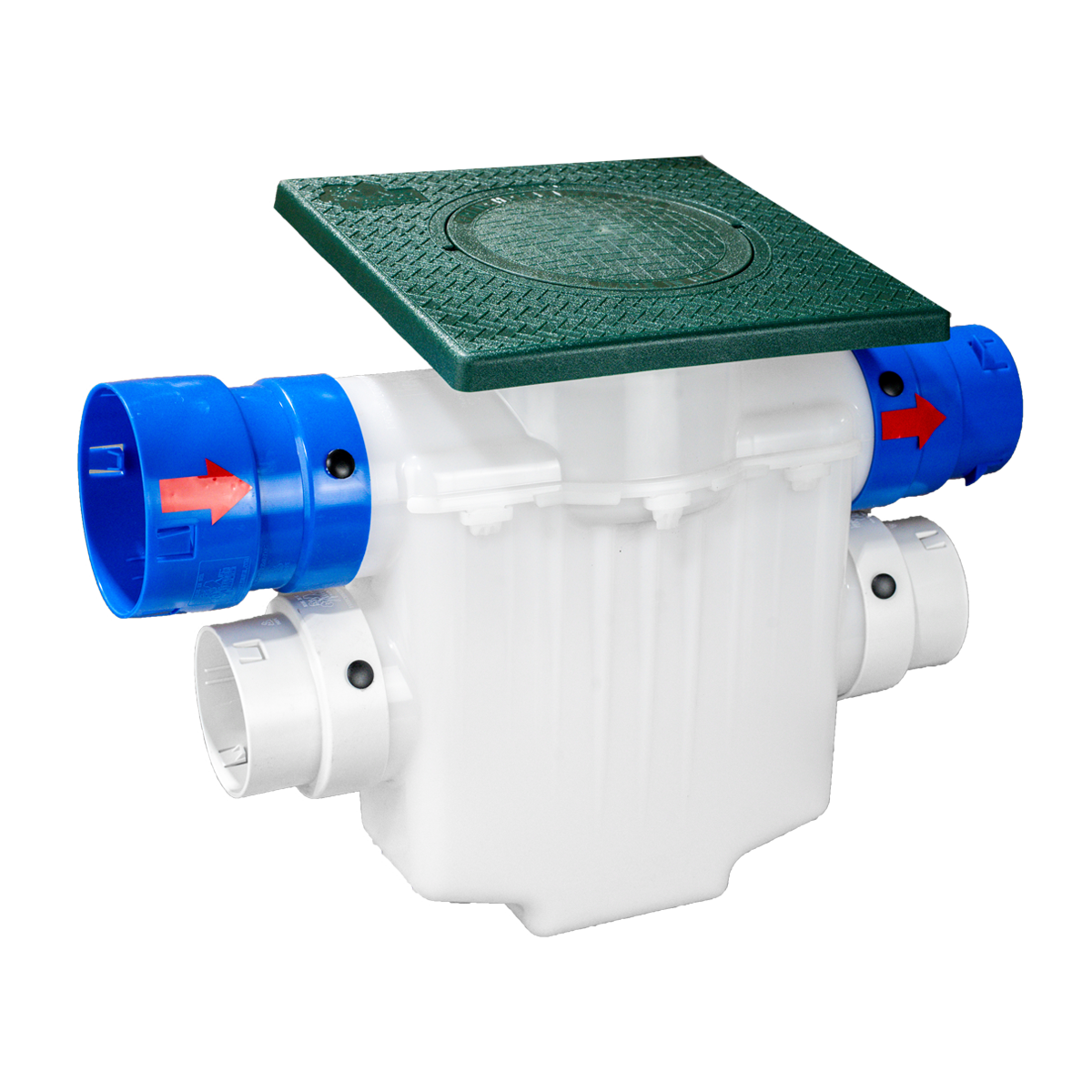 6 Inch<br>4-Way Connect Catch Basin<br>Super Sump