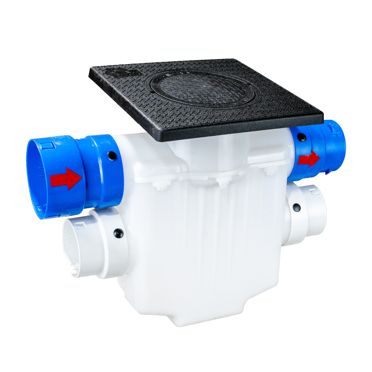 6 Inch<br>4-Way Connect Catch Basin<br>Super Sump