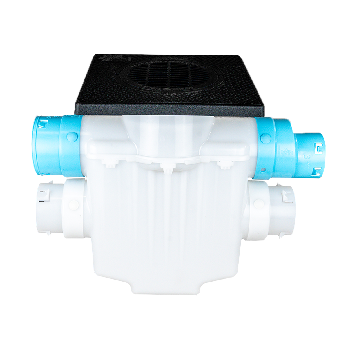 4-Way Connect<br>12 x 12 Catch Basin<br>Super Sump<br>Connects to 3½ Inch Corrugated