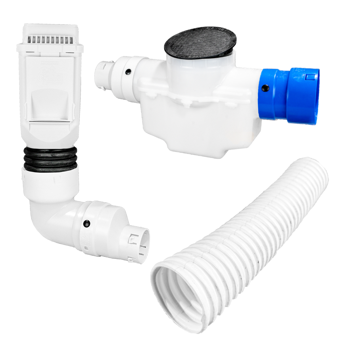 Ultimate Downspout Transition Kit<br>White Leaf Filter