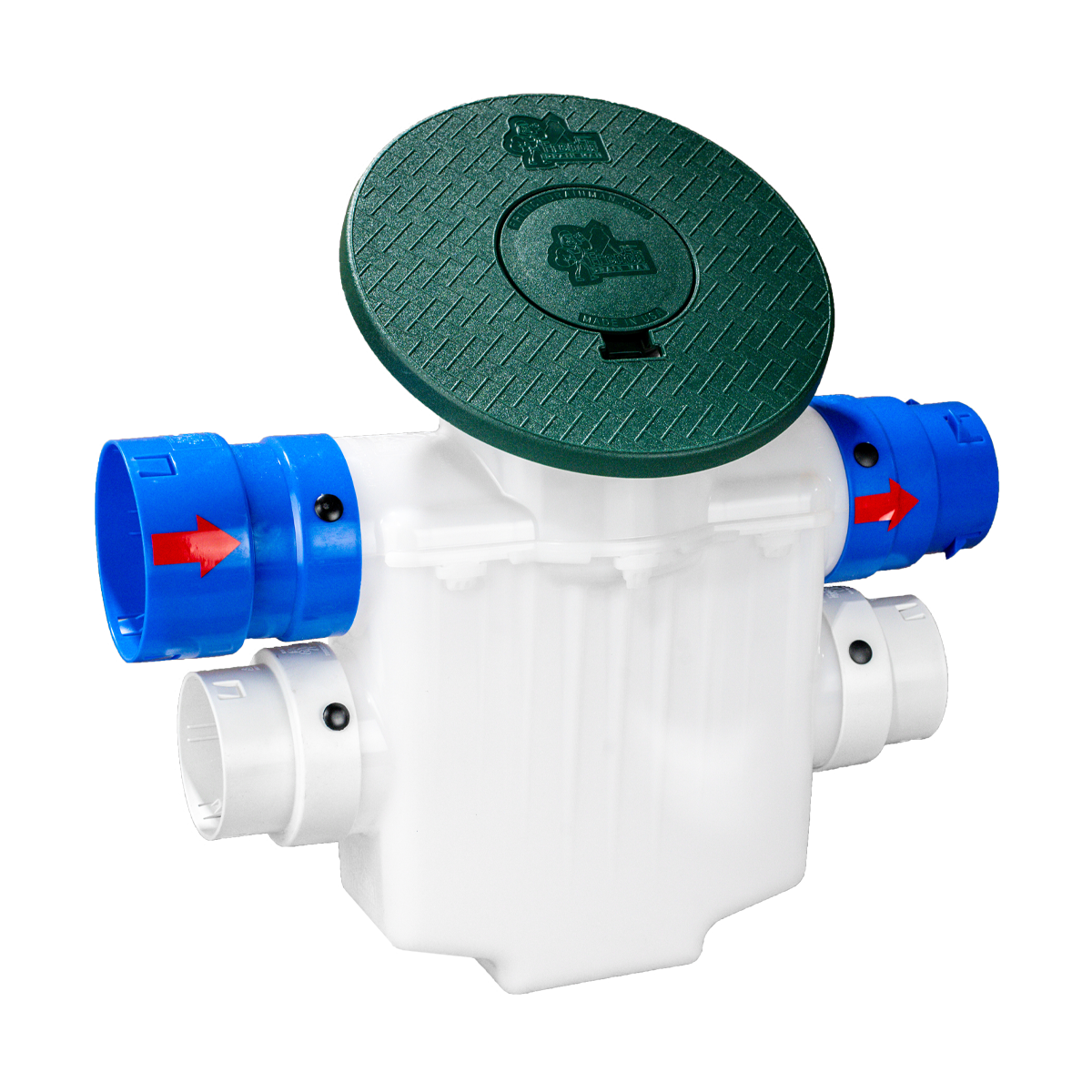 4 Inch 4-Way Connect<br> Catch Basin<br>Super Sump