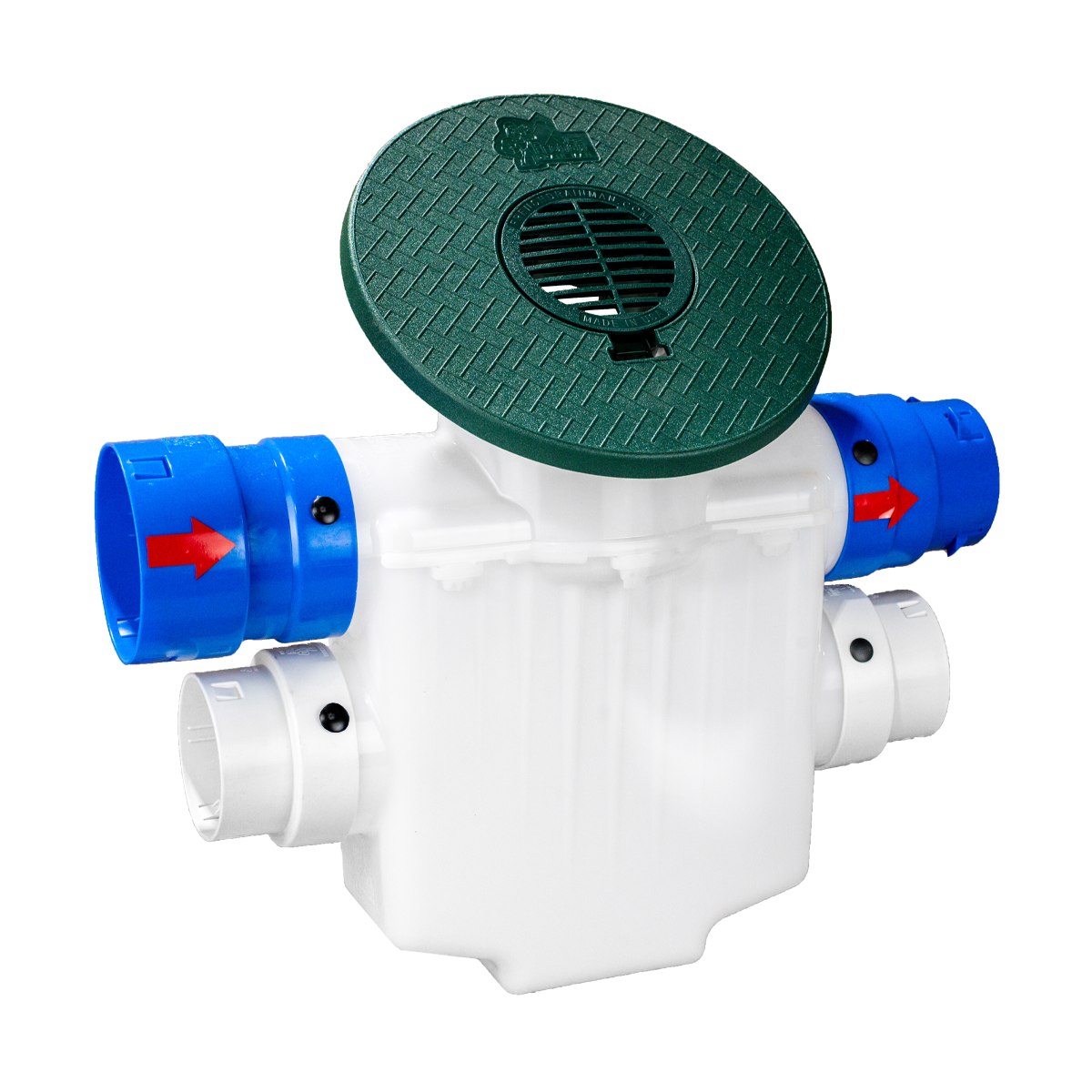 4 Inch 4-Way Connect<br> Catch Basin<br>Super Sump