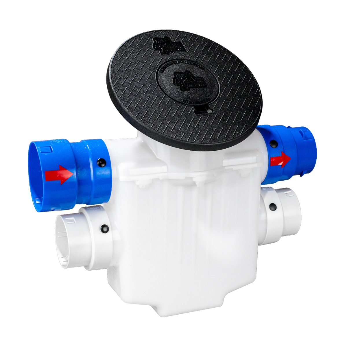 4 Inch 4-Way Connect<br> Catch Basin<br>Super Sump