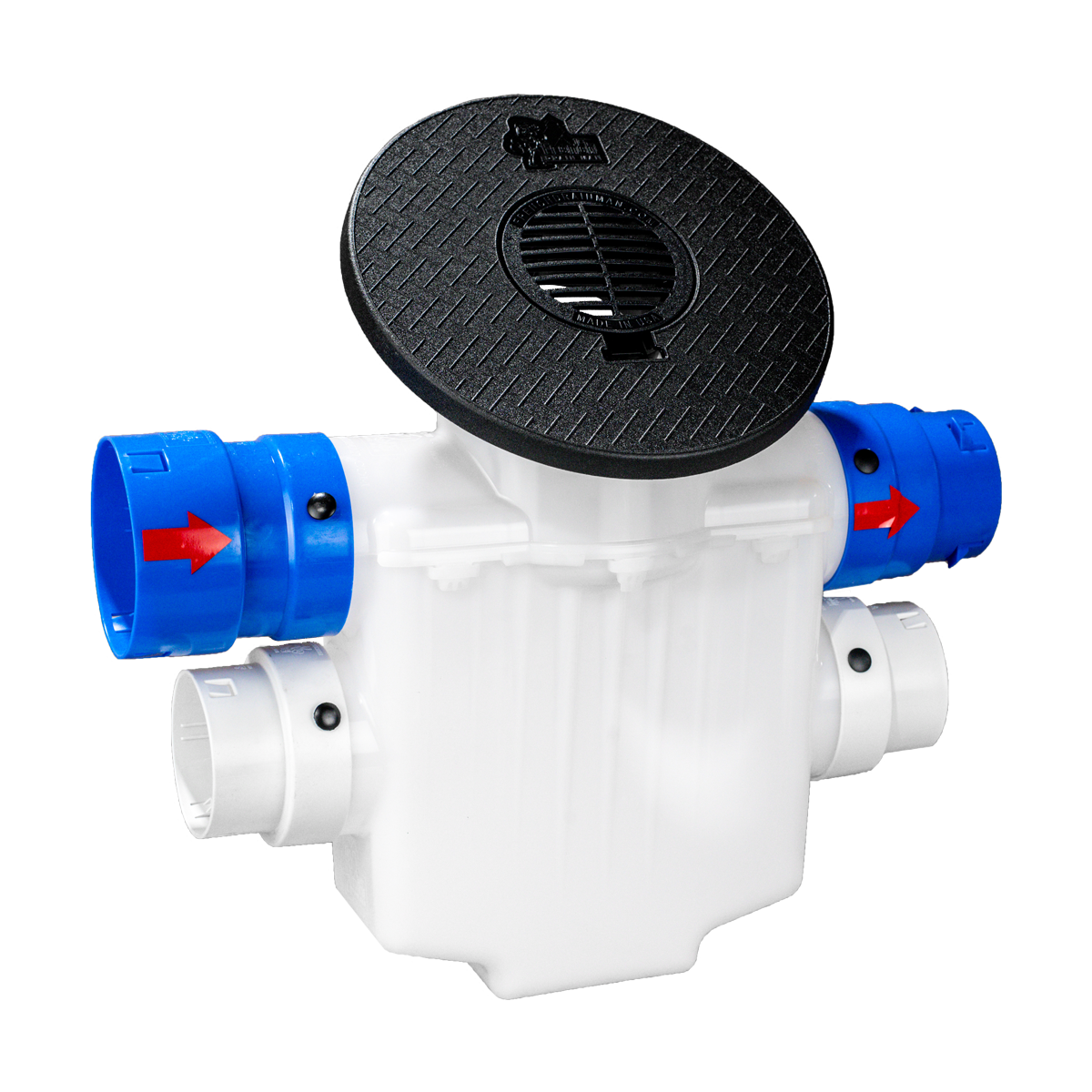 4 Inch 4-Way Connect<br> Catch Basin<br>Super Sump