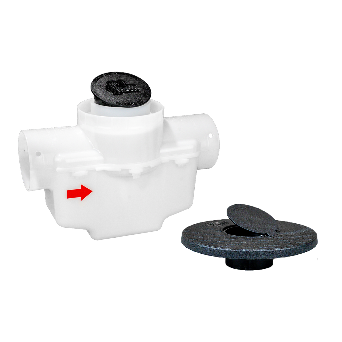 4 Inch Round Lid<br>Single Line Catch Basin<br>Pop Up Emitter Kit