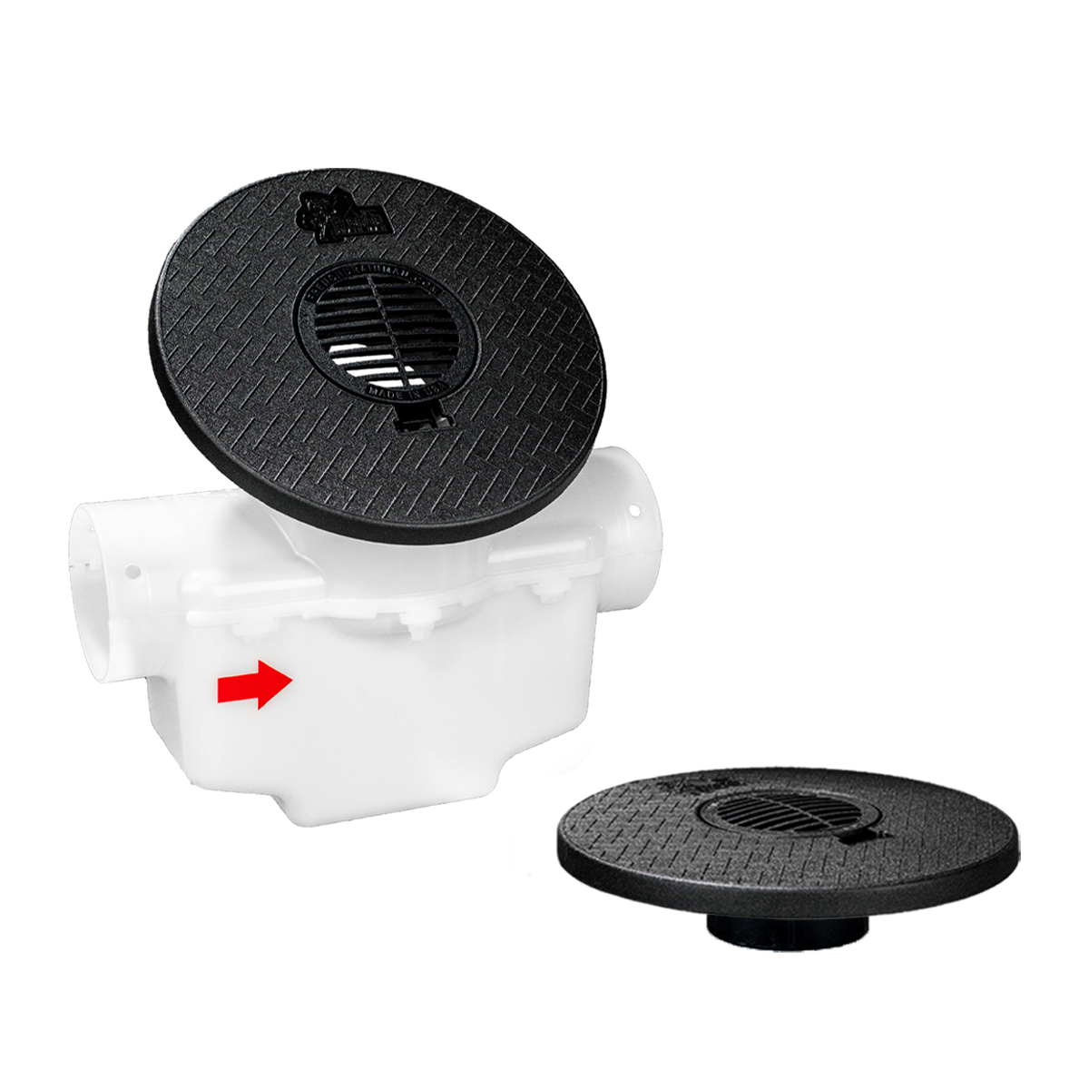 Round Turf Restrictor Plate<br>Single Line Catch Basin<br>Grated Emitter Kit
