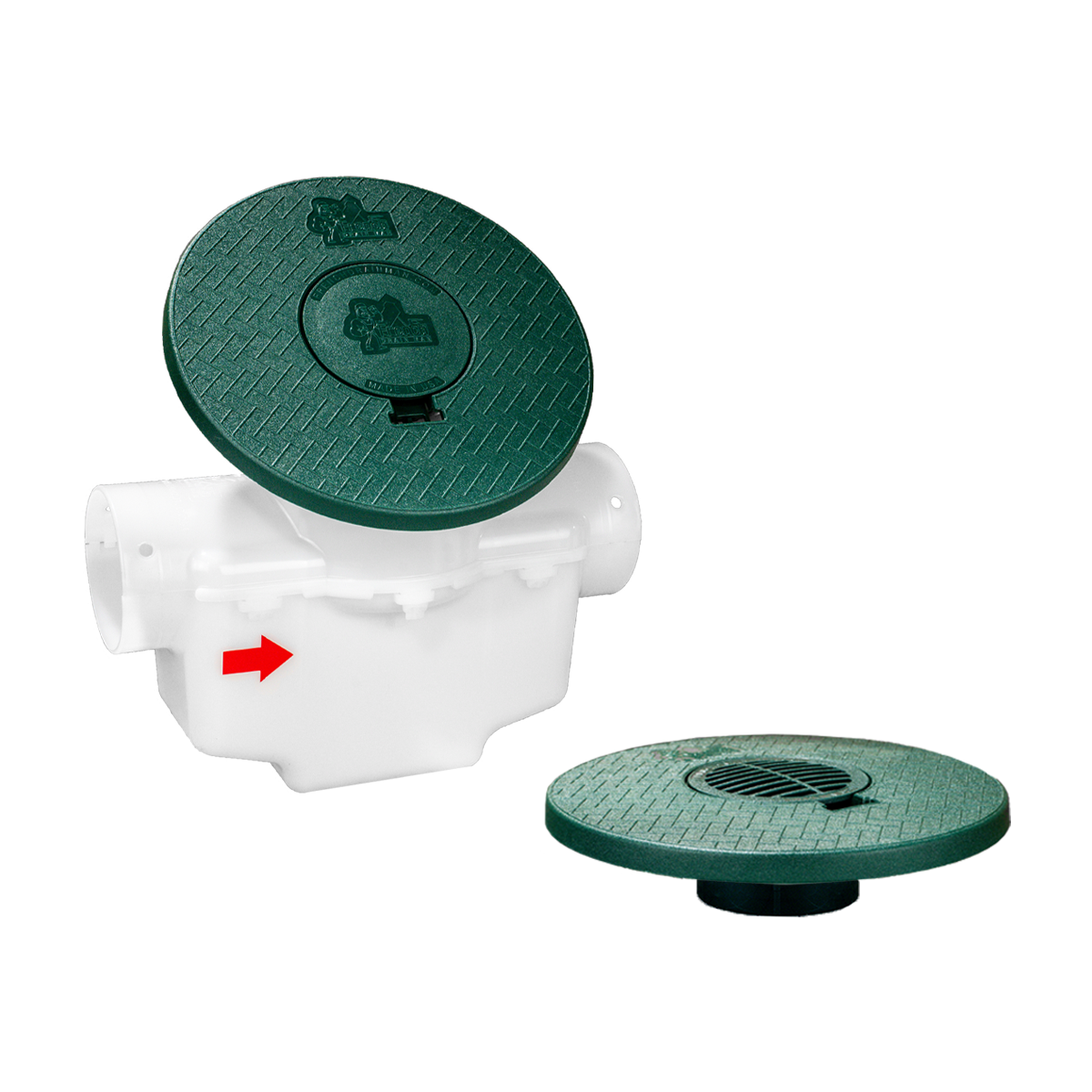 Round Turf Restrictor Plate<br>Single Line Catch Basin<br>Grated Emitter Kit