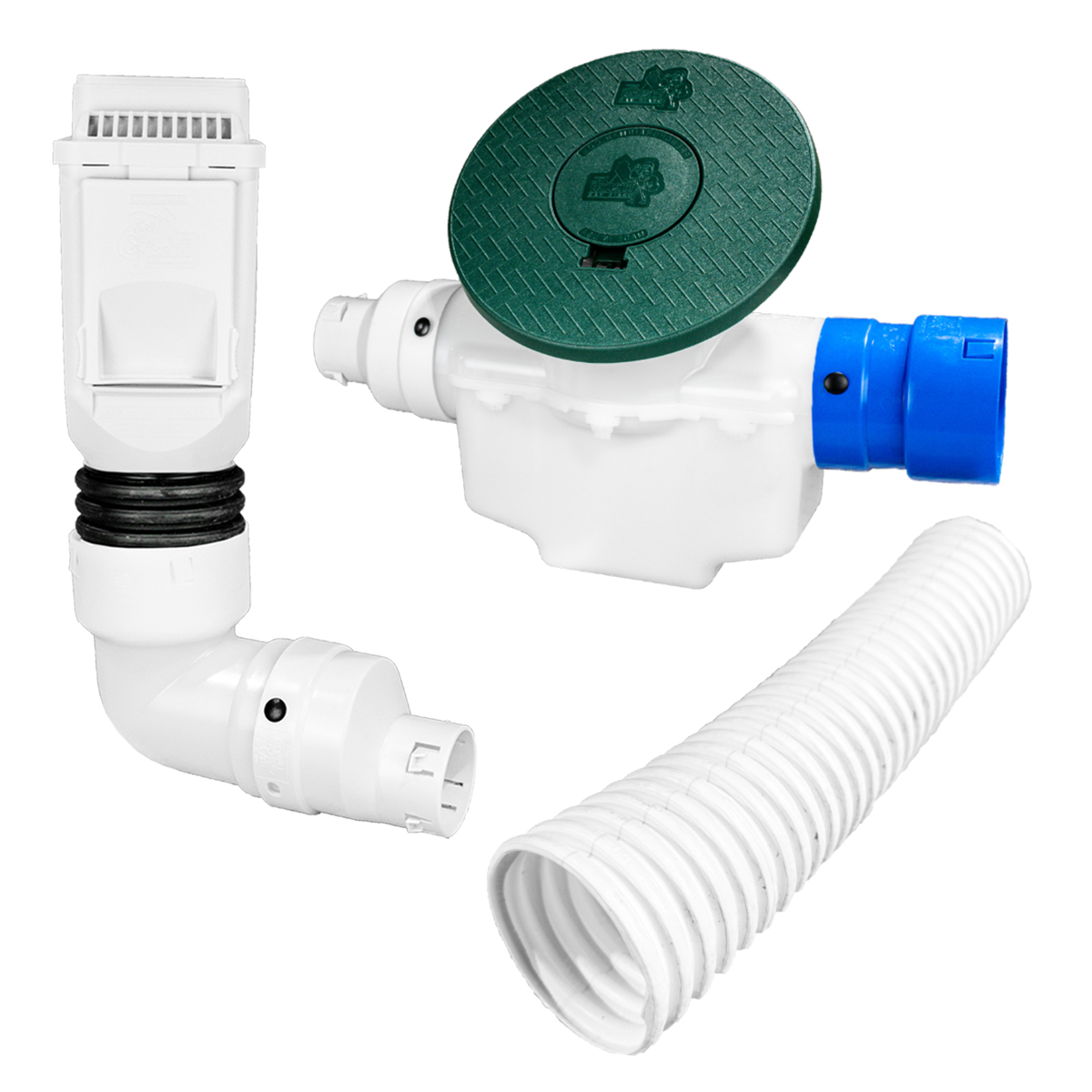 Ultimate Downspout Transition Kit<br>White Leaf Filter
