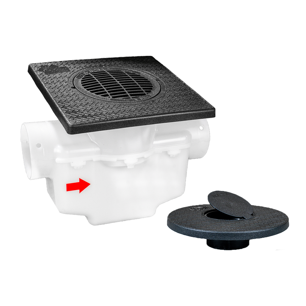 Square Turf Plate 12 x 12<br>Single Line Catch Basin<br>Pop Up Emitter Kit