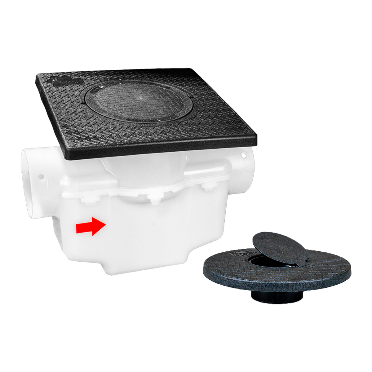 Square Turf Plate 12 x 12<br>Single Line Catch Basin<br>Pop Up Emitter Kit