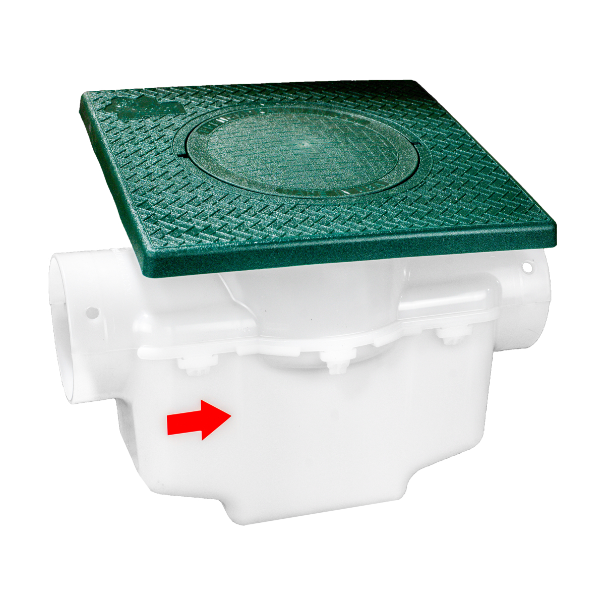 Square Turf Plate 12 x 12<br>Catch Basin<br>For 3 Inch or 4 Inch Pipe