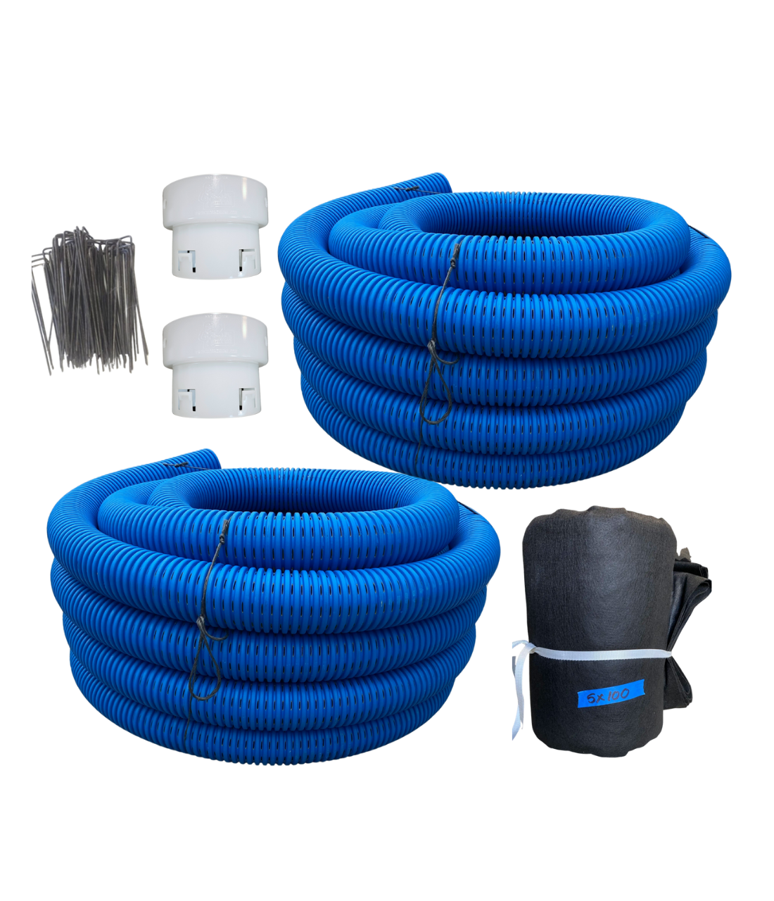 High Octane <br> Starter French Drain Kit <br> Double Pipe System