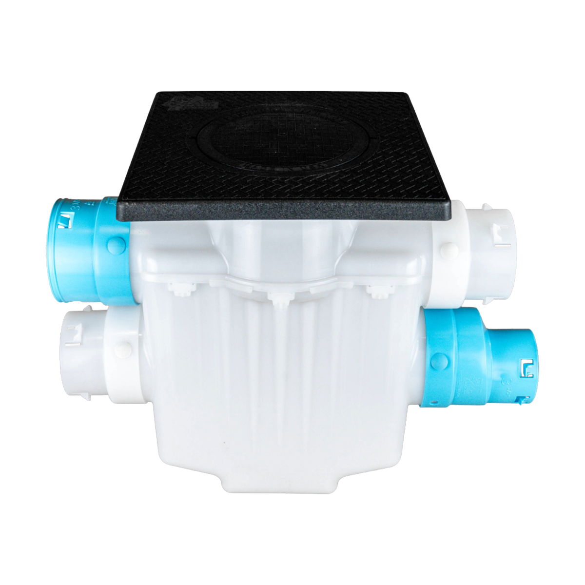 4-Way Connect<br>12 x 12 Catch Basin<br>Sump Lift / Septic Box<br>Connects to 3½ Inch Corrugated