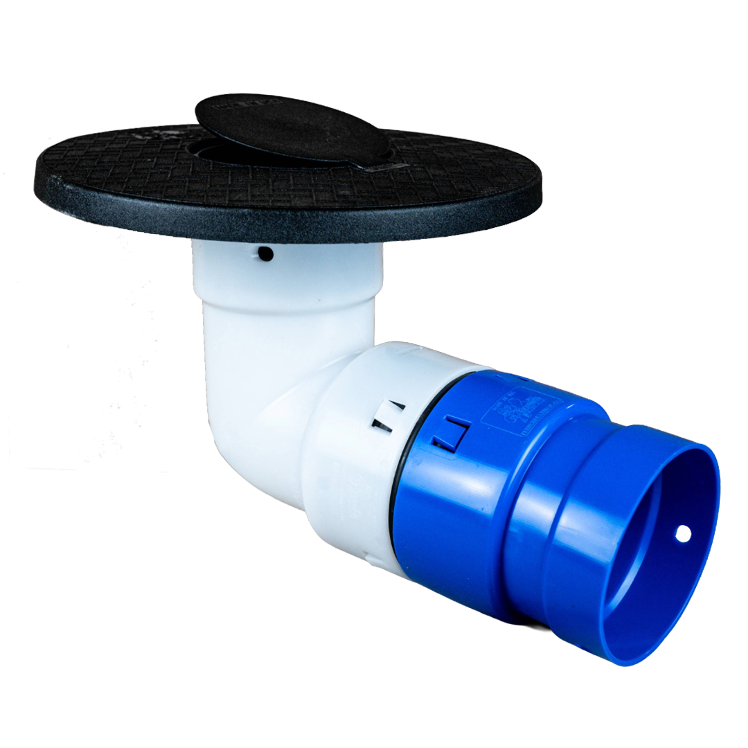 Not Quite a 90<br>Pop-Up Emitter<br>Connects to 4 Inch PVC