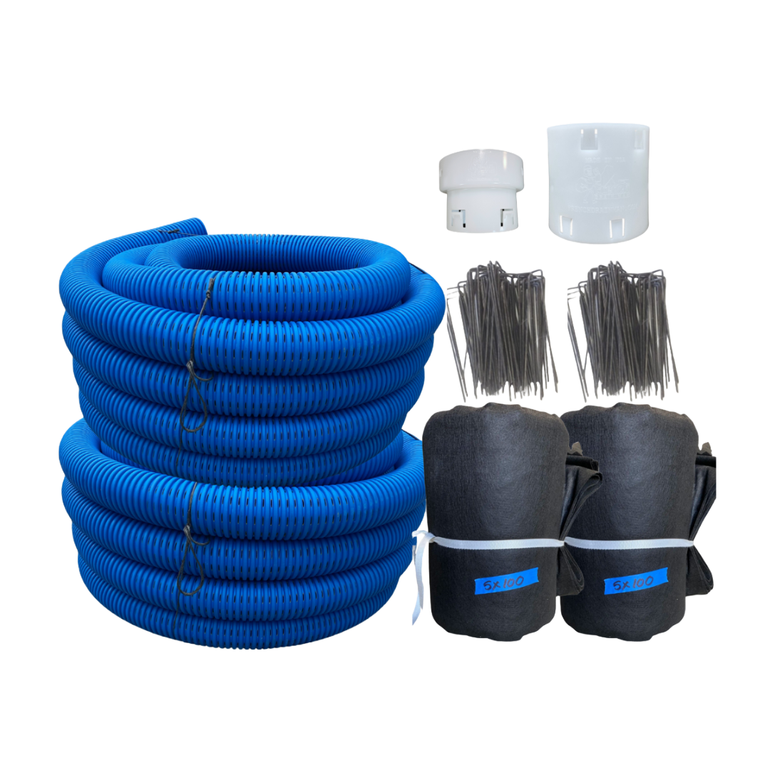 High Octane <br> Starter French Drain Kit <br> Single Pipe System