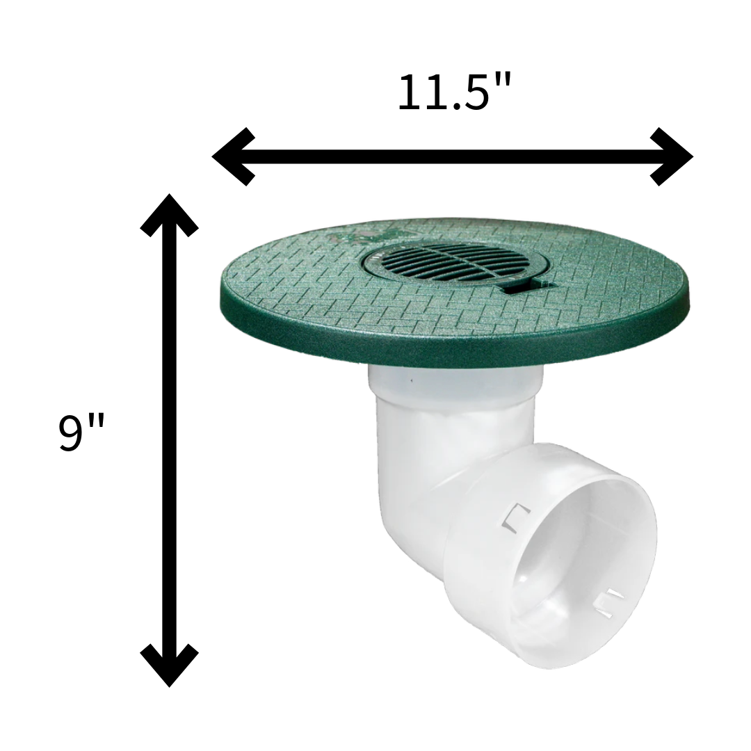 Not Quite a 90<br>Turf Restrictor Plate with Drain Grate