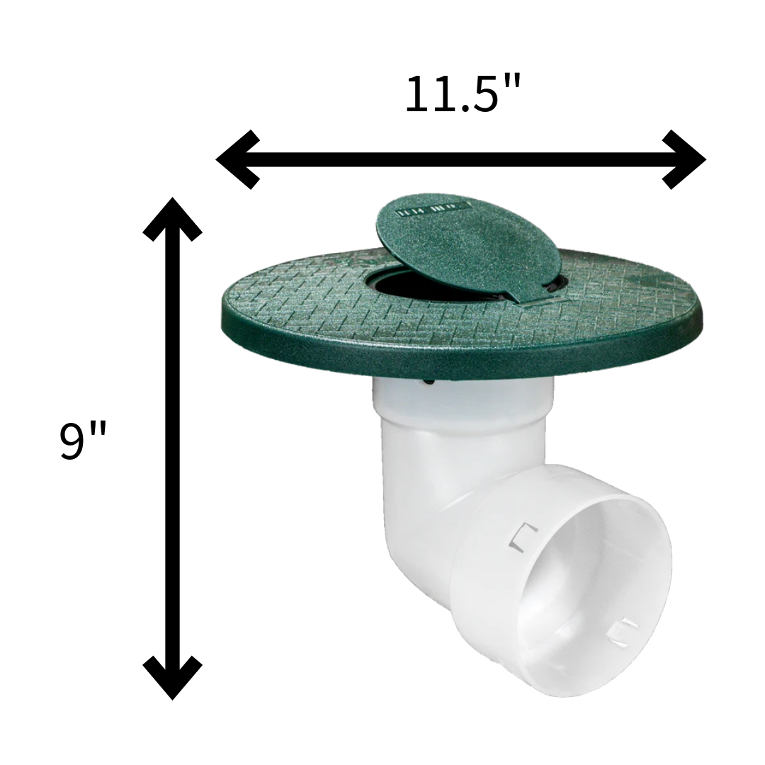 4 Inch Round Lid<br>Single Line Catch Basin<br>Pop Up Emitter Kit