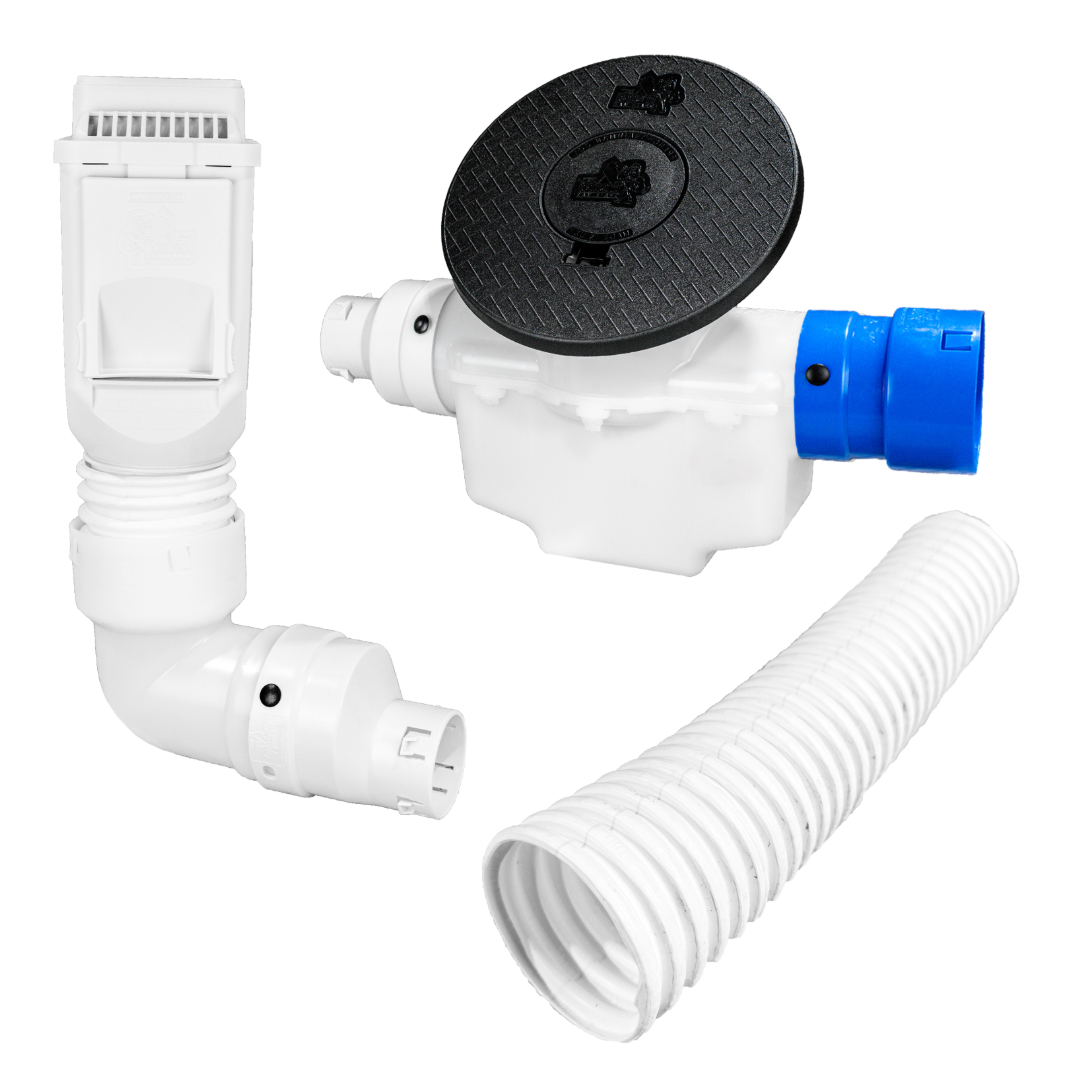 Ultimate Downspout Transition Kit<br>White Leaf Filter