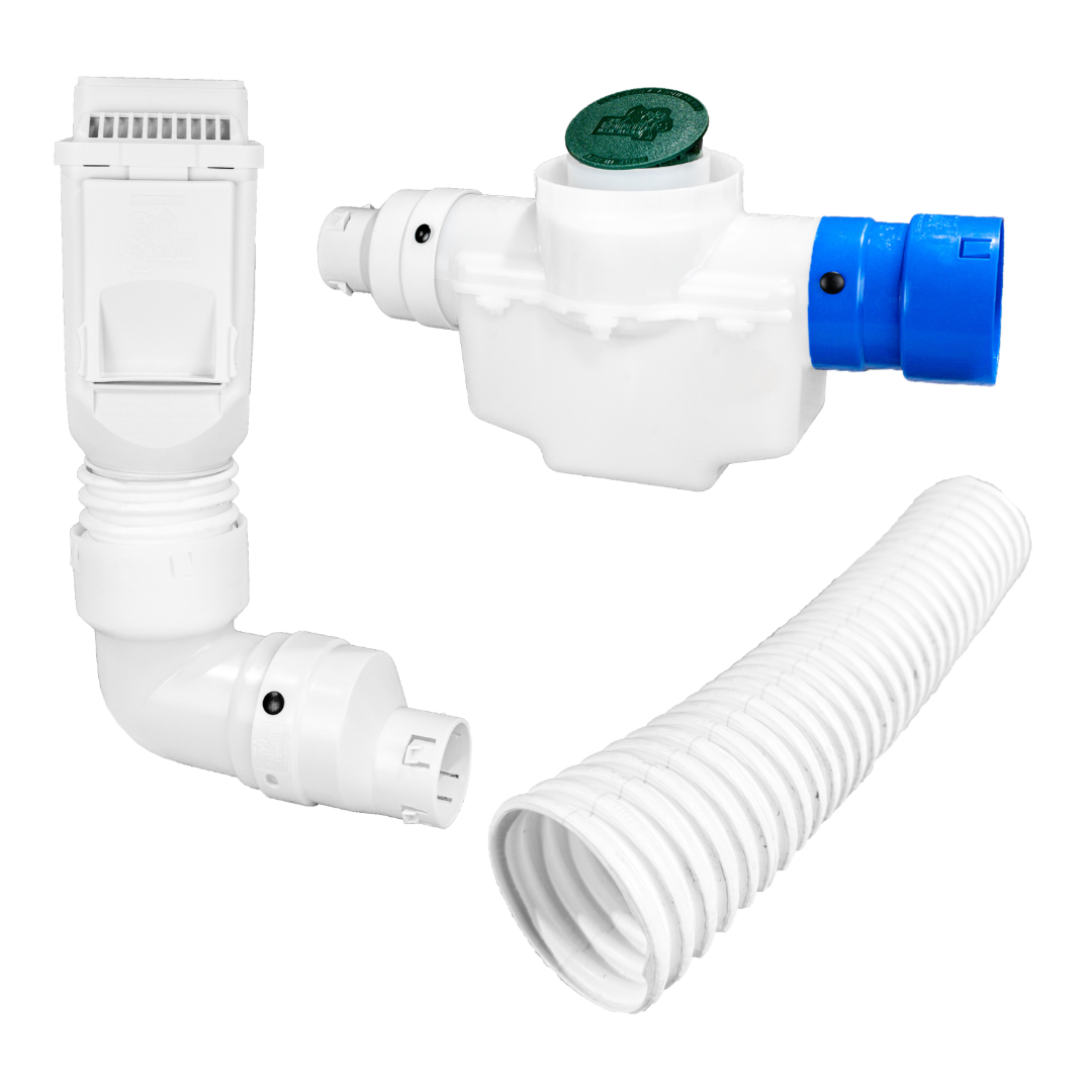 Ultimate Downspout Transition Kit<br>White Leaf Filter
