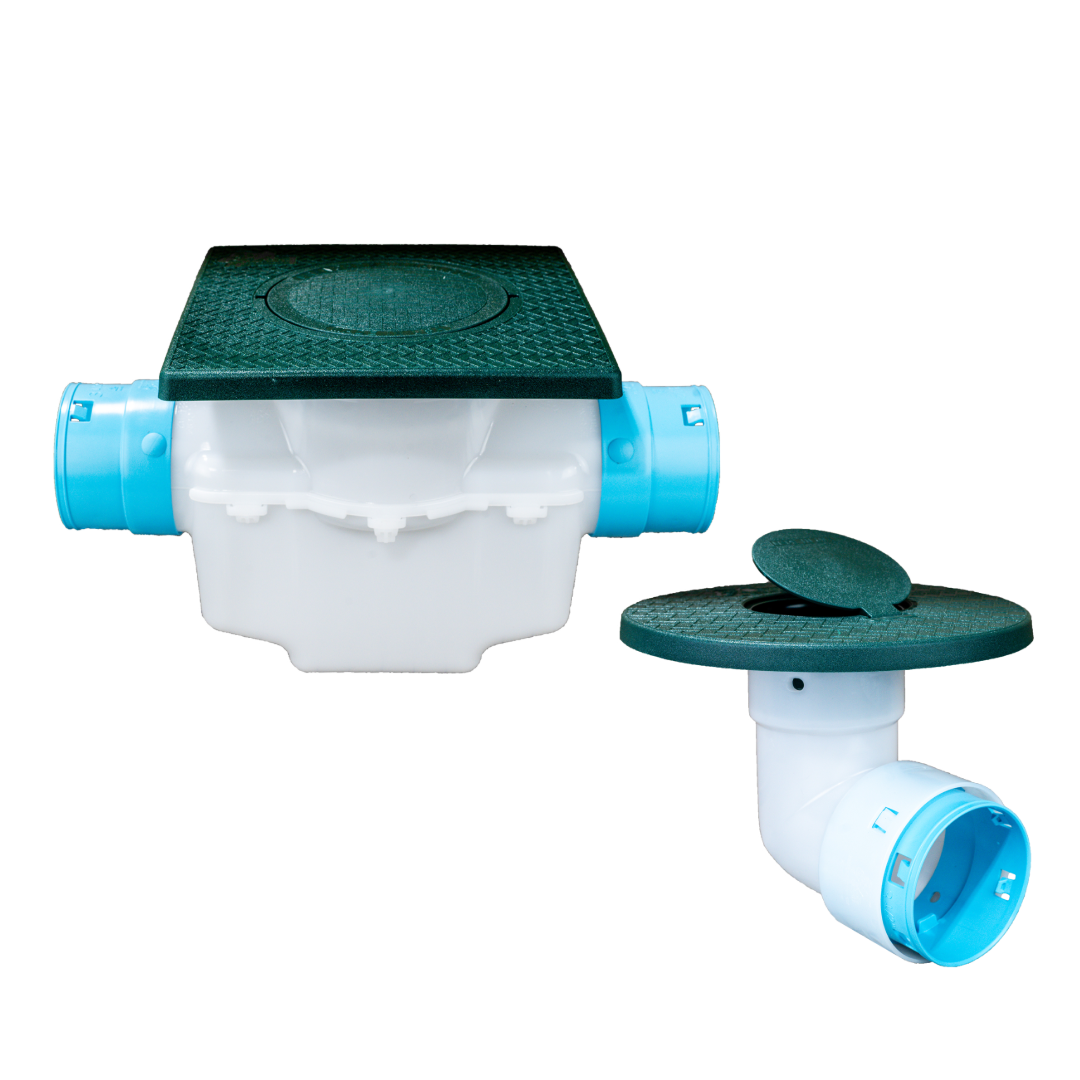 6 Inch<br>Single Line Catch Basin<br>Pop Up Emitter Kit<br>3½ Inch Connection
