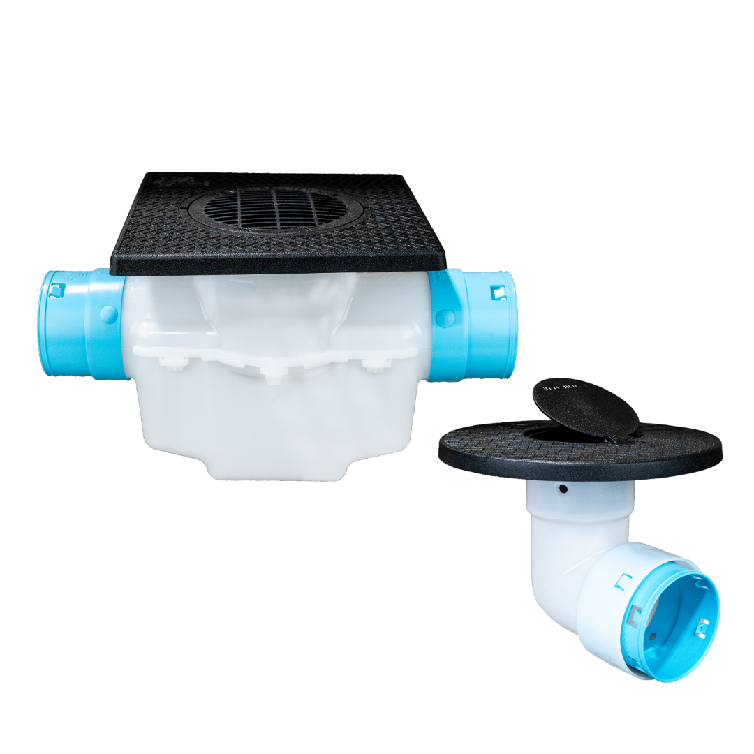 6 Inch<br>Single Line Catch Basin<br>Pop Up Emitter Kit<br>3½ Inch Connection