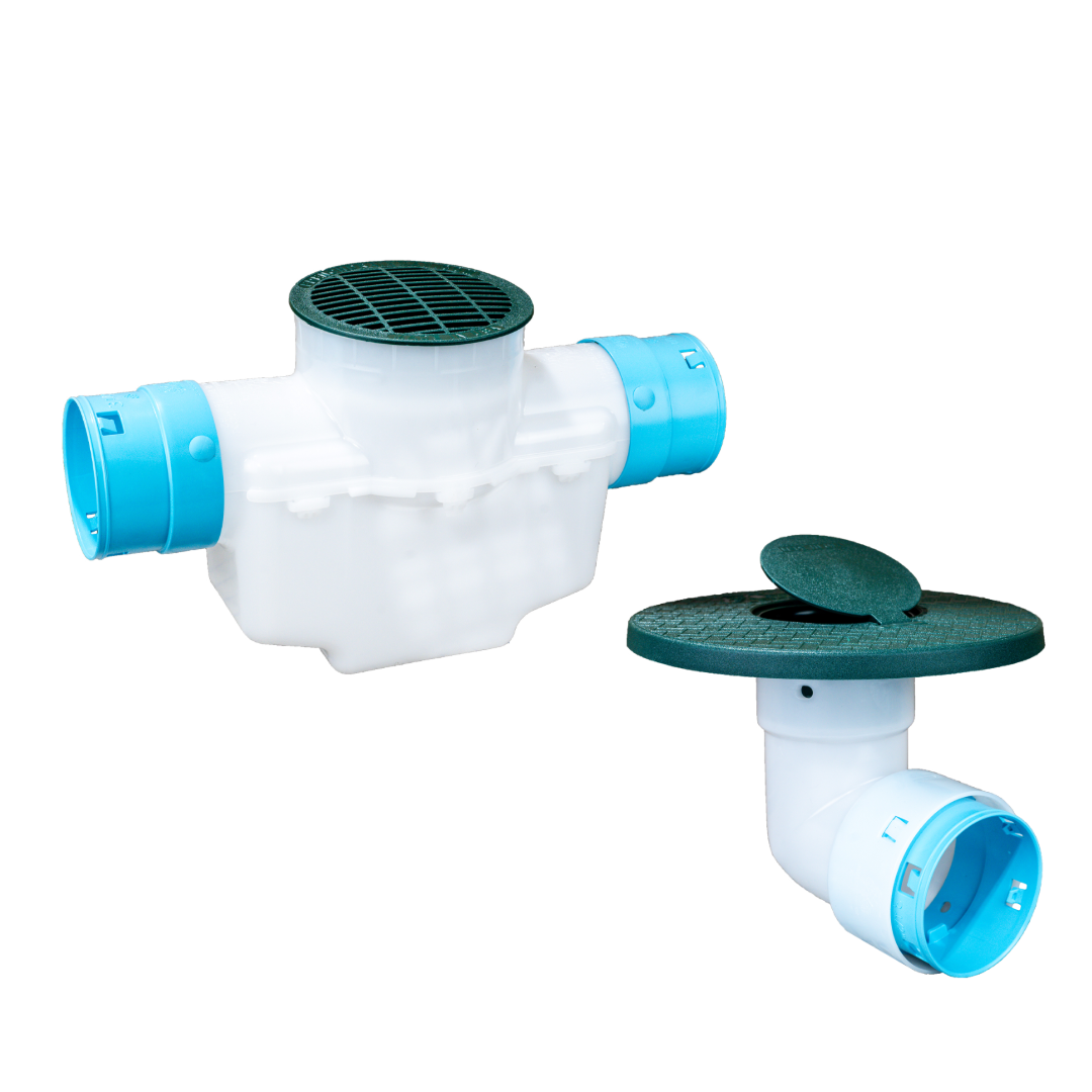 6 Inch<br>Single Line Catch Basin<br>Pop Up Emitter Kit<br>3½ Inch Connection