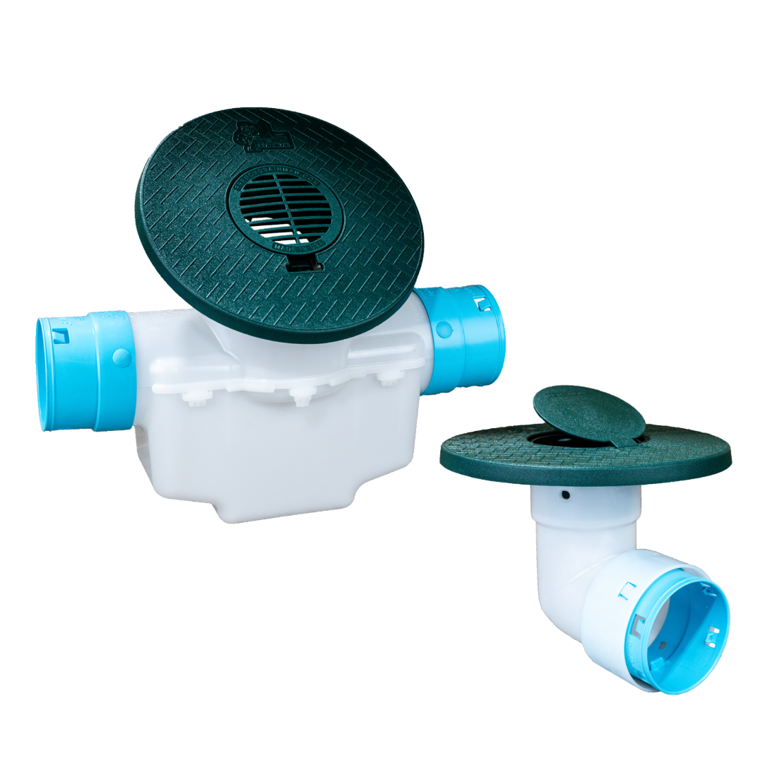 4 Inch<br>Single Line Catch Basin<br>Pop Up Emitter Kit<br>3½ Inch Connection