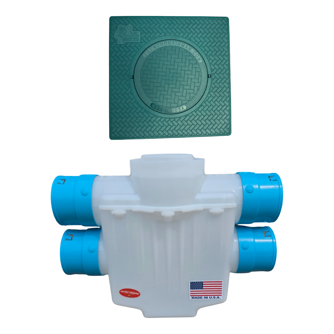 6 Inch 4-Way Connect Catch Basin</br>3½ Inch Double Pipe System