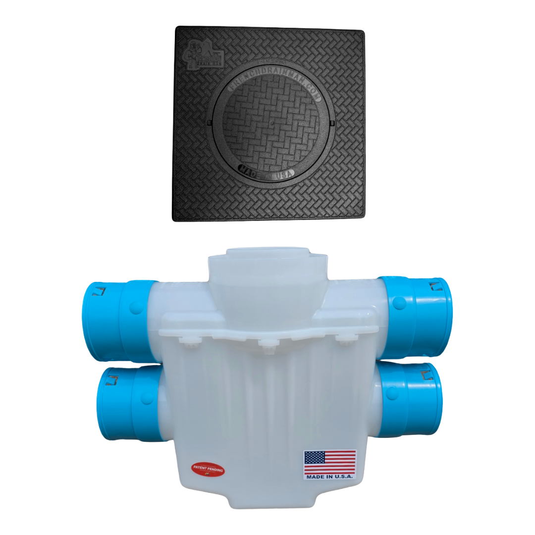 6 Inch 4-Way Connect Catch Basin</br>3½ Inch Double Pipe System