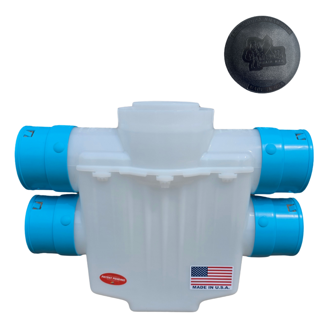 4 Inch 4-Way Connect Catch Basin</br>3½ Double Pipe System
