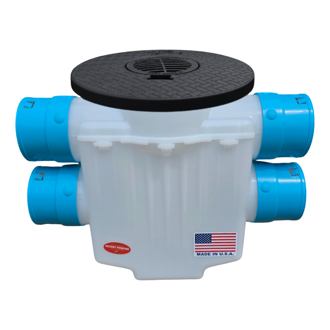 4 Inch 4-Way Connect Catch Basin</br>3½ Double Pipe System