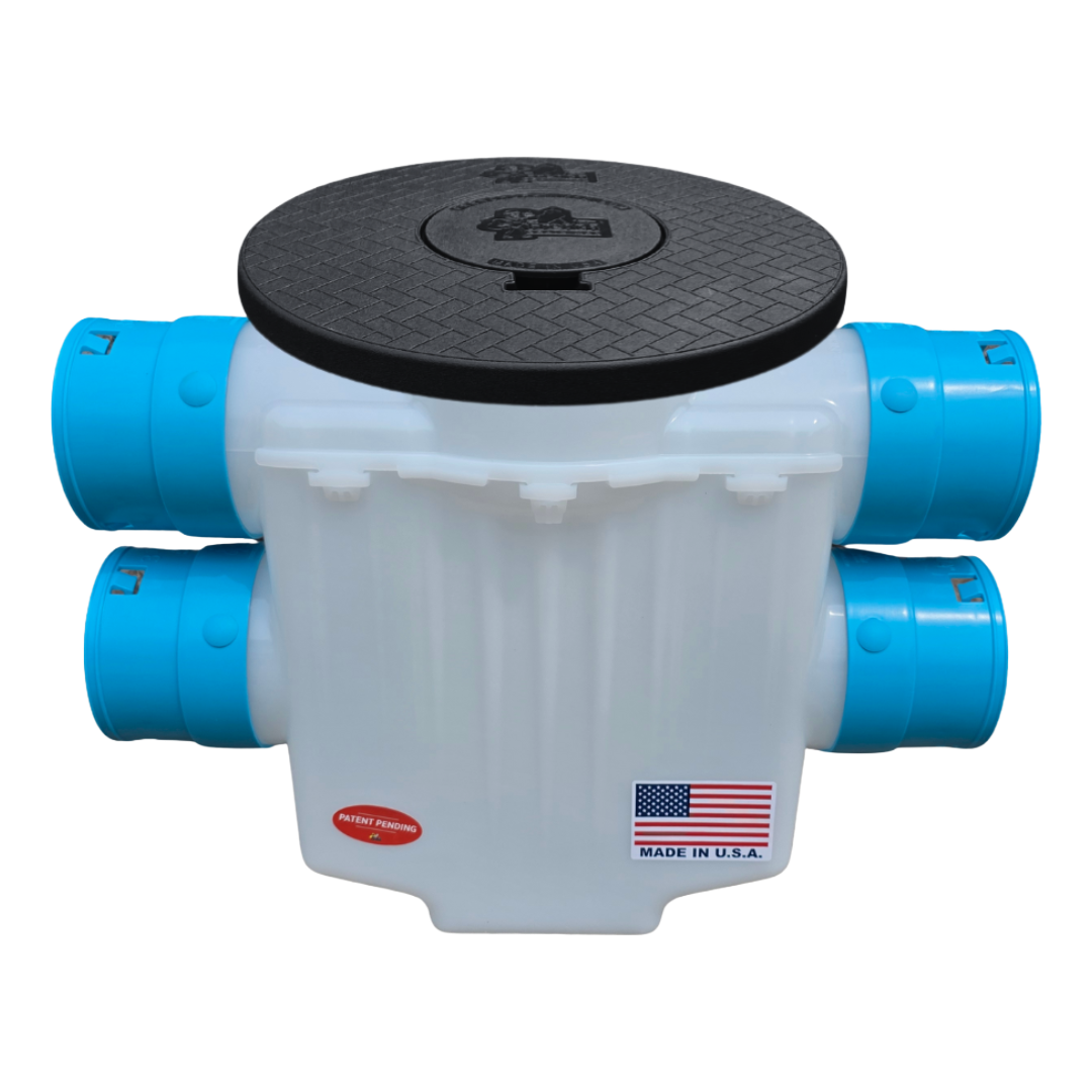 4 Inch 4-Way Connect Catch Basin</br>3½ Double Pipe System