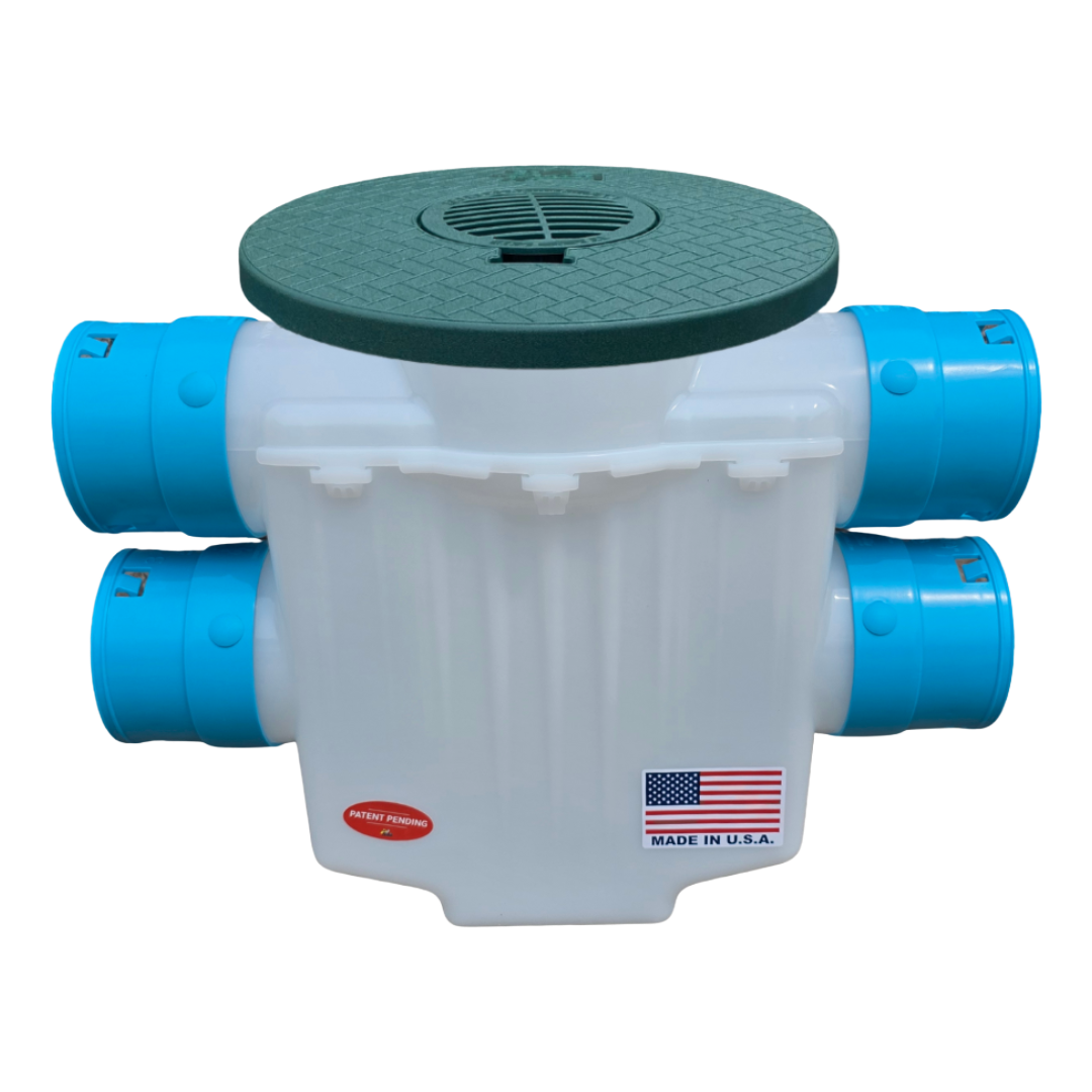 4 Inch 4-Way Connect Catch Basin</br>3½ Double Pipe System