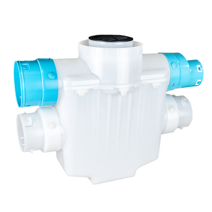 4 Inch 4-Way Connect<br>Catch Basin Super Sump<br>Connects to 3½ Inch Corrugated