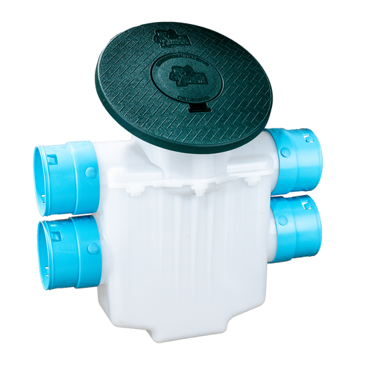 4 Inch 4-Way Connect Catch Basin</br>3½ Double Pipe System