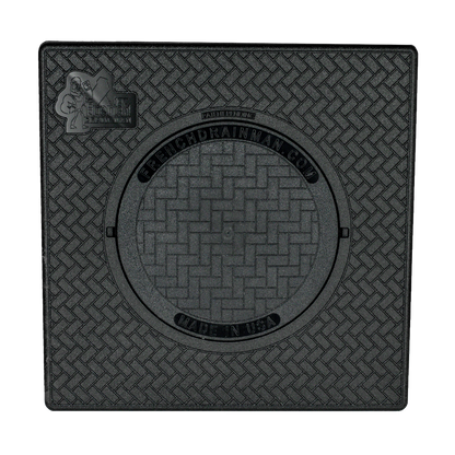 Turf Restrictor Plate & Solid Cover<br>12x12 Inch with 6 Inch<br>Solid Cover