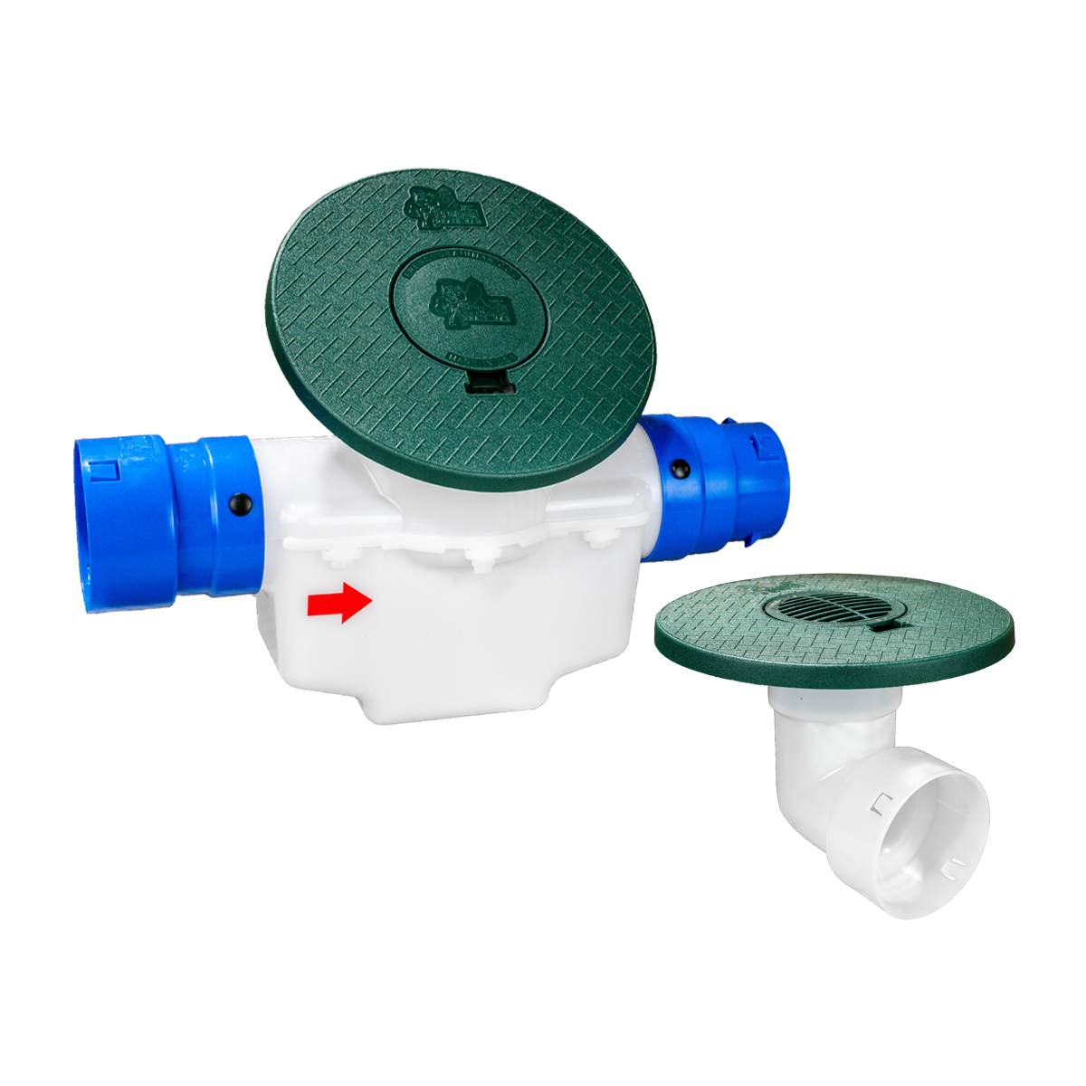 Round Turf Restrictor Plate<br>Single Line Catch Basin<br>Grated Emitter Kit