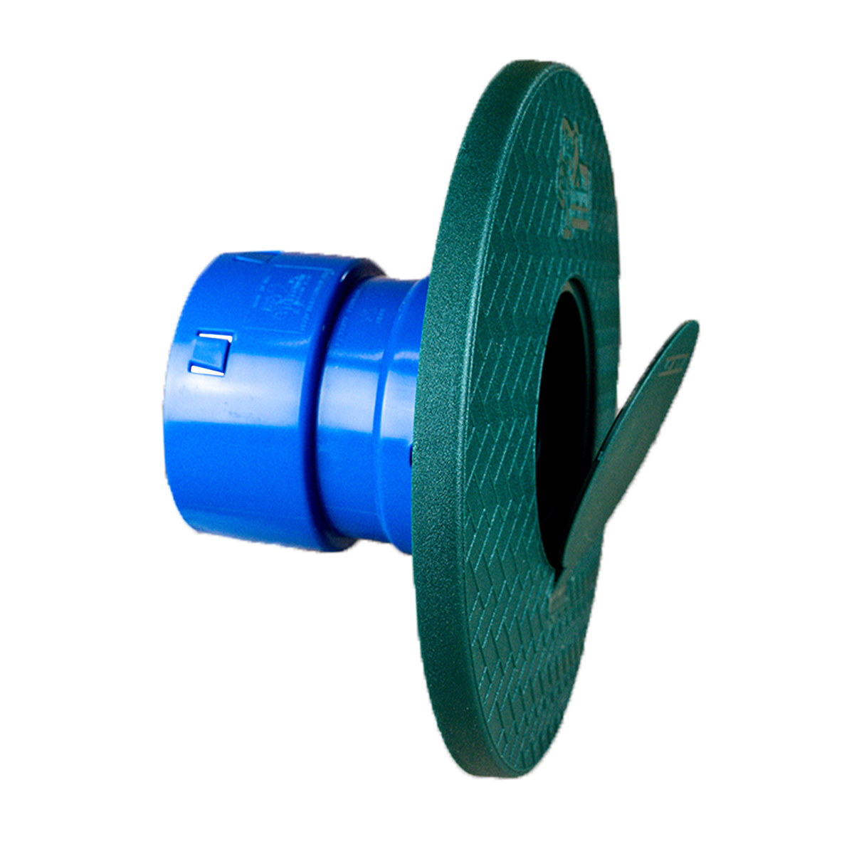 Flow Gate with Turf Restrictor Plate<br>Connects to 4 Inch Corrugated