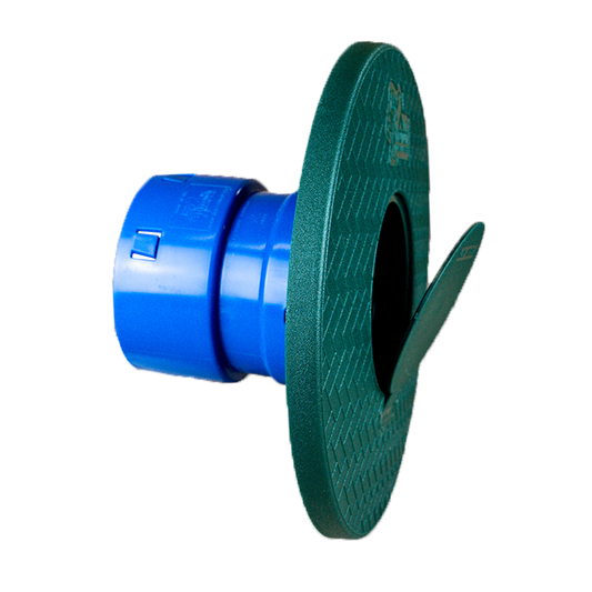 Flow Gate with Turf Restrictor Plate<br>Connects to 4 Inch Corrugated