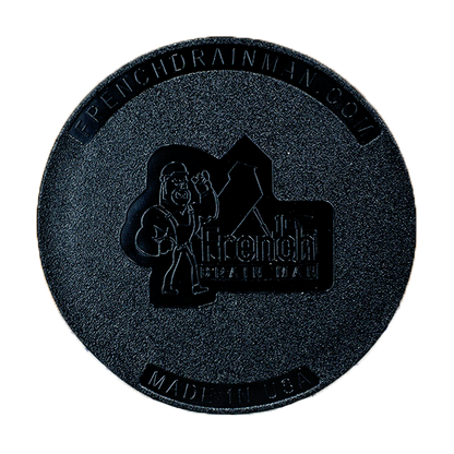 4 Inch Black Solid Drain Cover
