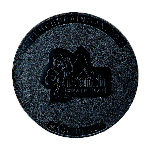 4 Inch Black Solid Drain Cover