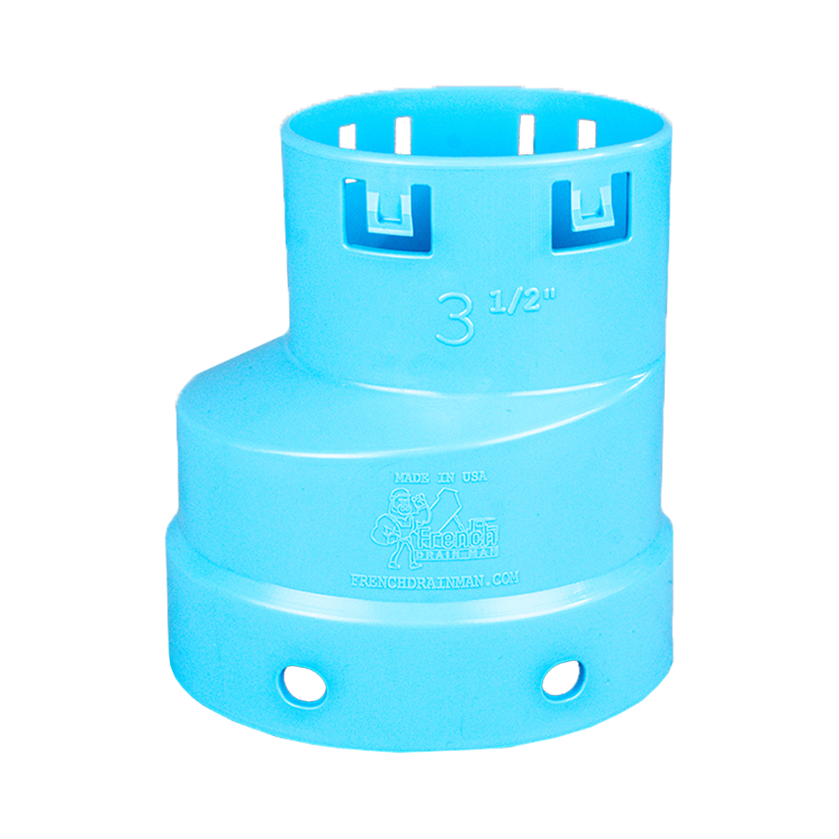 3½ Inch Corrugated to 4 Inch<br>SDR 35 and SCH 40 PVC<br>Coupler Male Adapter