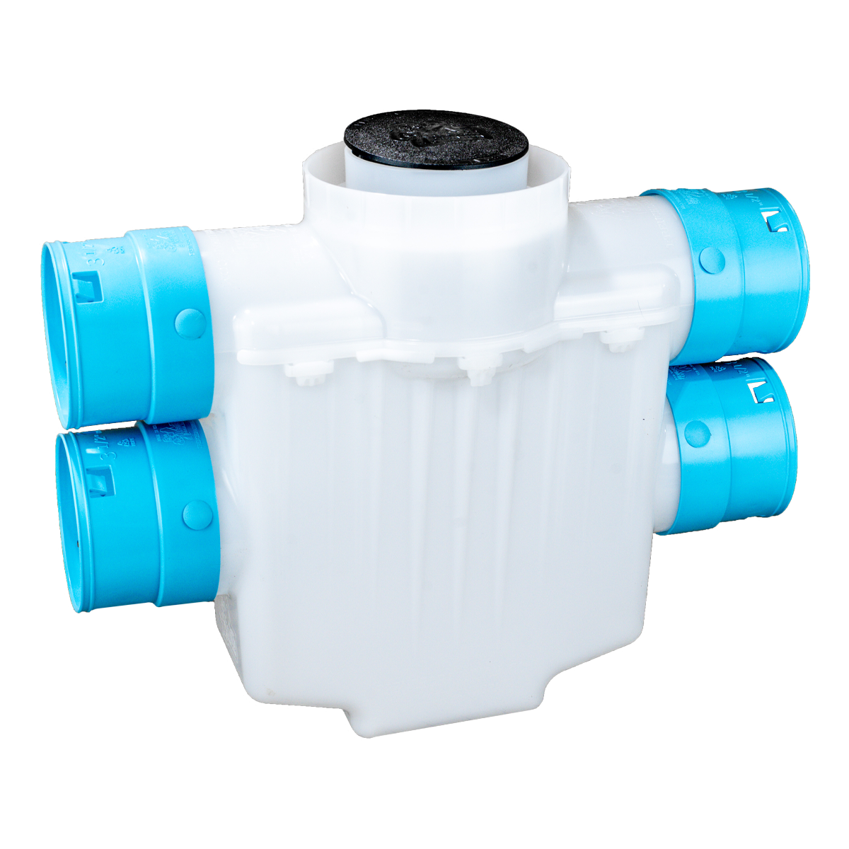 4 Inch 4-Way Connect Catch Basin</br>3½ Double Pipe System