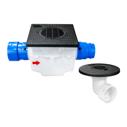 Square Turf Plate 12 x 12<br>Single Line Catch Basin<br>Grated Emitter Kit