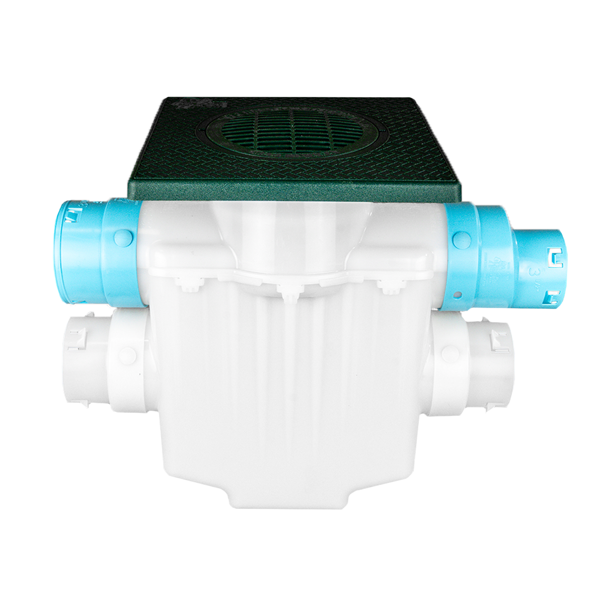 4-Way Connect<br>12 x 12 Catch Basin<br>Super Sump<br>Connects to 3½ Inch Corrugated