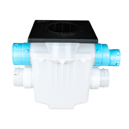 4-Way Connect<br>12 x 12 Catch Basin<br>Super Sump<br>Connects to 3½ Inch Corrugated